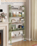 UMDONX Behind The Door Bathroom Shelf Narrow 5-Tier, Space-Saving Slim Storage - Image 6