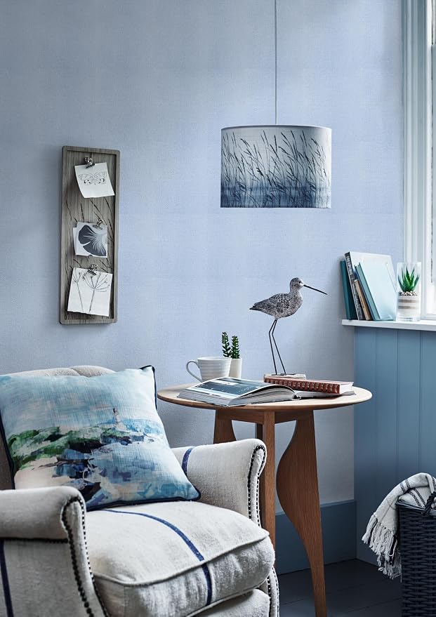 Blue Grasscloth Wallpaper Peel and Stick Vintage Grasscloth Contact Paper - Image 5