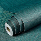 Haimin Grasscloth Wallpaper Textured 24in X 393in Fabric Contact Paper Teal - Image 6