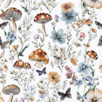 Froluya Mushroom Wallpaper Peel and Stick Vintage Floral Contact Paper 16.9" x by Froluya