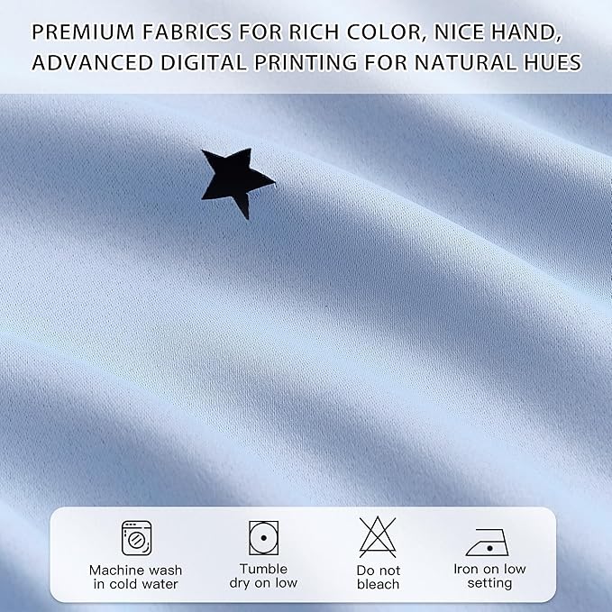 XiDi Light Blue Curtains for Bedroom, Girls Room Blackout Curtains, Kids Room - Image 5