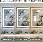 ROLOVE 32x 22 Inch Large Lighted Vanity Mirror - Image 4