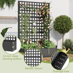 Metal Planter Box with Trellis, Planter Box Trellis with Privacy Screen and - Image 3