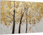 Yihui Arts Tree Painting with Gold Foil by YihuiArts