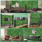 Yangrass 8pcs 20''x20'' Grass Wall Panels, Artificial Hedge Panels Greenery Wall - Image 4
