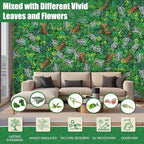 20"x20" Artificial Grass Wall Panels, Faux Boxwood Green Wall Decor - Image 3
