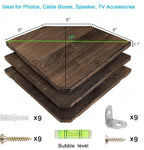 Joiishom Wood Corner Wall Shelves Set of 2, Solid Wood Corner Floating Shelves - Image 3