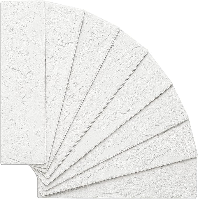 Old Town White Faux Brick Wall Tiles, 2 Pieces 3D Thin Brick Veneers - Image 3