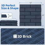 12 Pack Acoustic Panels with Self Adhesive, Soundproof Wall Panel, Brick Sound - Image 6