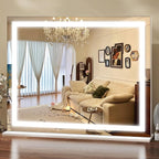 ROLOVE 23x18 Inch Lighted Vanity Mirror, 3-Color Dimmable LED & Touch Control by ROLOVE