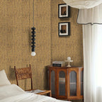 15.75"x590.6" Brown Wallpaper Peel and Stick Removable Grasscloth Textured Wall - Image 3