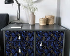 FLFK Black and Dark Blue Peacock Wallpaper, Peel and Stick Wall Mural - Image 6
