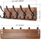 SKOLOO Rustic Wall Mounted Coat Rack: 16" Stud Spacing, Pine Real Wood Plank - Image 4