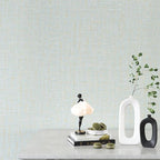 VEELIKE Blue Gold Grasscloth Peel and Stick Wallpaper 15.7''x118'' - Image 5