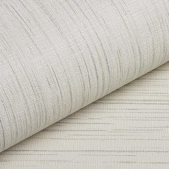 Livelynine 15.8X394 Tan Grasscloth Peel and Stick Wallpaper Textured Removable - Image 6