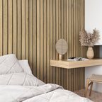VEELIKE Natural Oak Wood Slat Wallpaper Peel and Stick Light Wood Panel Look - Image 4