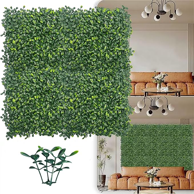 ODTORY Artificial Grass Wall Panel Backdrop, 10 X 10 in 8P UV-Anti Greenery by ODTORYHOME