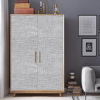 Grey Grasscloth Peel and Stick Wallpaper 17.3"x1200" Faux Linen Textured - Image 7
