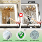 FENNIO Full Length Mirror with Lights, Wall Mounted Hanging Mirror with Lights - Image 6