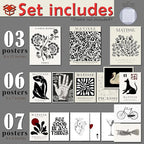 LANCHI95 16 PCS Black and White Home Decor, Eclectic Wall Art, Minimalist - Image 2