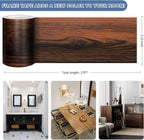 TIANLDD 27 FT Wood Grain Wallpaper Border, Removable Waterproof Mirror Border - Image 3