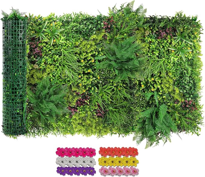 Artificial Grass Wall Roll 40"x120", 3D Green Grass Wall by Sturdon