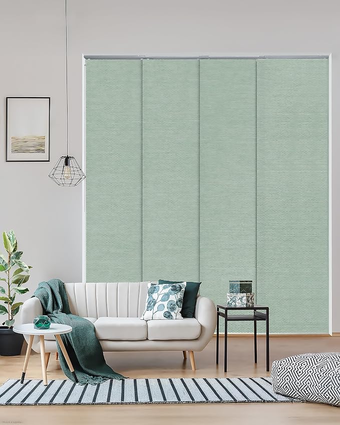 GoDear Design Adjustable Sliding Panel Track Sliding Glass Door Blinds 45.8"- by GoDearDesign