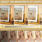 FENNIO Vanity Mirror with Lights 22''x18'' Makeup Mirror with Lights, Lighted - Image 2