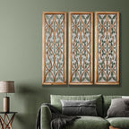 XIAOAIKA Hand Carved Boho Wood Wall Art - Image 6