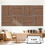 Mollywell Art Acoustic Wall Panels, 24x24 Inch 8 Pack, Wood Veneer, Sound - Image 2