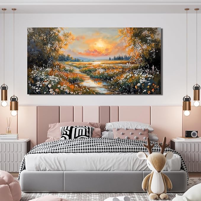 Canvas Wall Art Decor Vintage Wildflower Wall Art Prints Canvas Wall Art - Image 4