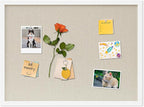 DAHAPYBOO Cork Board with Linen White, Bulletin Board 23"x17" Hanging Corkboards by DAHAPYBOO