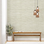 Simon&Siff Cream Textured Grasscloth Peel and Stick Wallpaper 17.7"x394" - Image 4