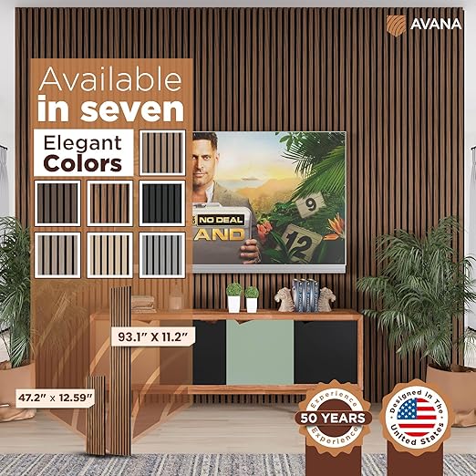 Avana Acoustic Wood Wall Panels – 93.2x11.25 Inch Panels – Fits 94x12 Layout – - Image 7