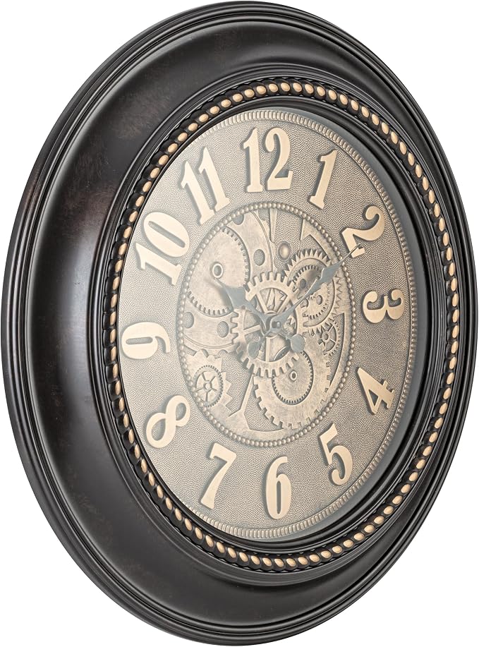 Pacific Bay Rodalben Giant Decorative Light-Weight 24-inch Wall Clock Silent by PacificBay