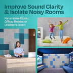 Acoustic Panels 12-Pack Soundproof Wall Panels 12"x12"x0.4" Decorative Sound - Image 7