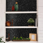 CHIHUT Black Glitter Contact Paper 15.7''x236'' Self Adhesive Black Glitter - Image 5