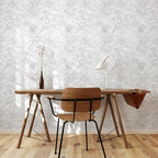 Ismoon Large Floral Peel and Stick Wallpaper Boho White/Grey Contact Paper - Image 3
