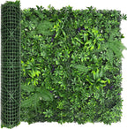 Artificial Green Boxwood Grass Wall Roll: 48"x128" UV Protected Ivy Privacy by DOPGIB
