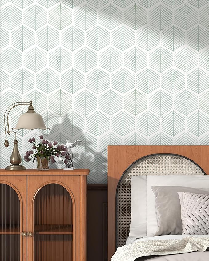 Modern Peel and Stick Wallpaper 17.3''×197'' Geometric Wallpaper Boho Contact - Image 4
