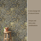 Safiyya Brown Vintage Floral Wallpaper Peel and Stick Contact Paper 17.3" x - Image 7
