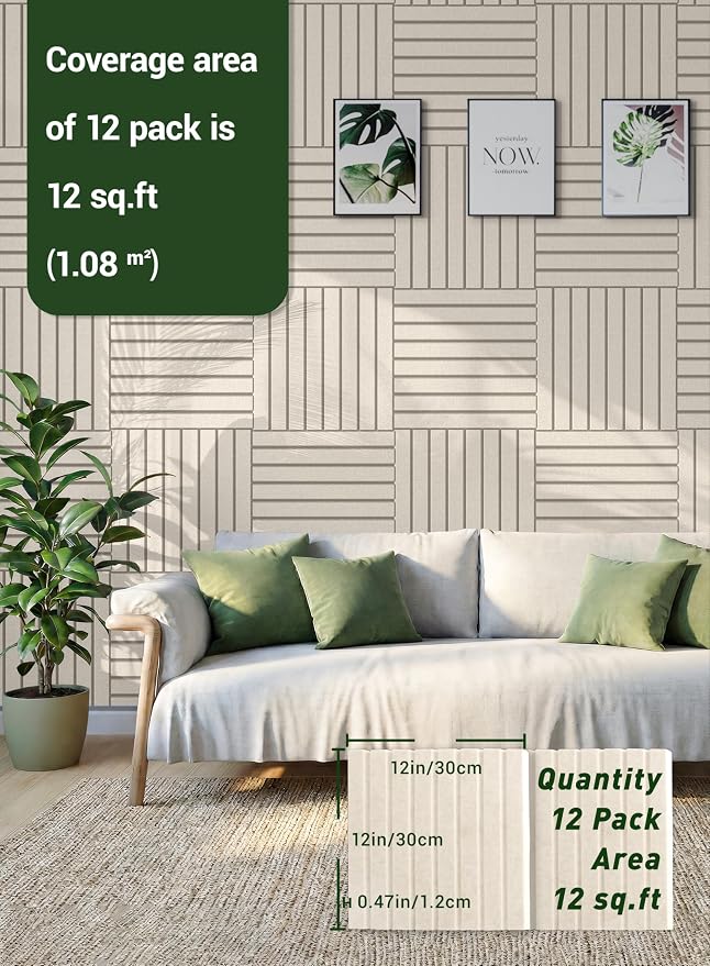 Waister 12 Pack Soundproof Wall Panels, 0.47 inch Thicker High Density Acoustic - Image 5