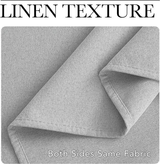NICETOWN Vintage Open Linen Weave Flax Wall to Wall Room Dividers Curtain - Image 5