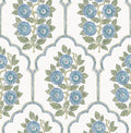 NuWallpaper x Society Social Floral Bazaar Green and Blue Peel and Stick by NuWallpaper