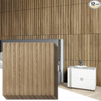 Art3d Slat Wall Panel, 3D Fluted Textured Panel 12-Tile 19.7 x 19.7in. by Art3d
