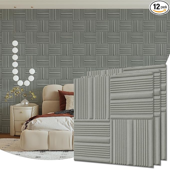 Velvet 3d wall panels for Interior wall Decor peel and stick, Soundproof by Unknown