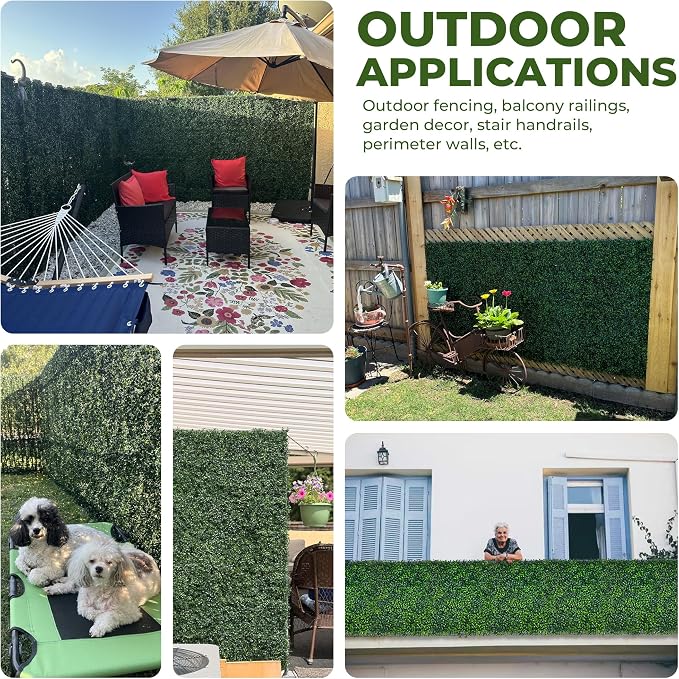 Artificial Ivy Privacy Fence Screen: 80"x 120" 4-Layer Leaf UV-Anti Faux - Image 7