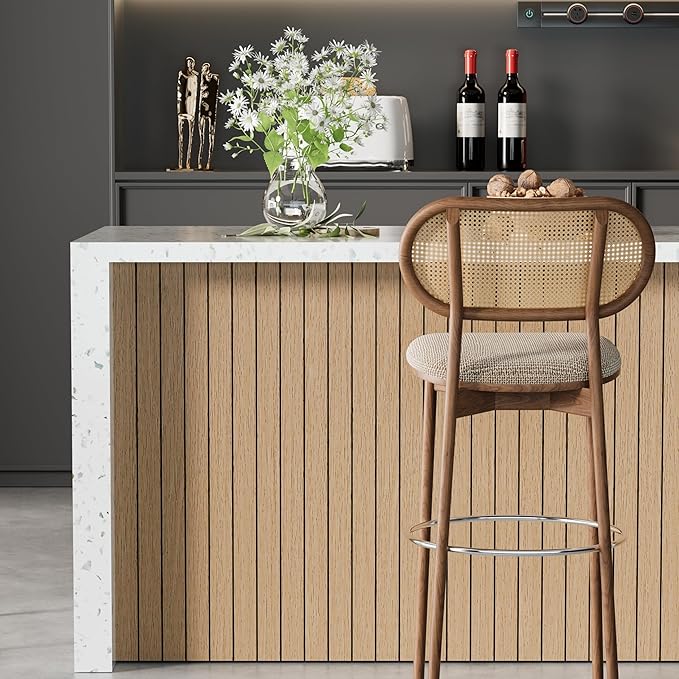 Arthome Peel and Stick Slat Wall Panels 15.7 "x400, Self-Adhesive PVC Wood - Image 3