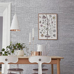 Grey Grasscloth Peel and Stick Wallpaper 17.3"x300" Faux Linen Textured Contact - Image 4