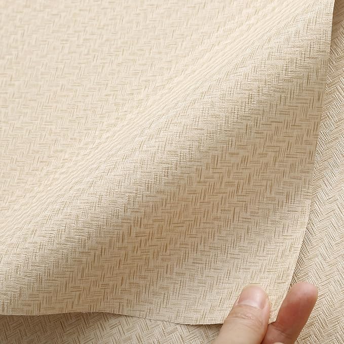 Haimin Fabric Wallpaper Textured Contact Paper Grasscloth Wallpaper Peel and - Image 6